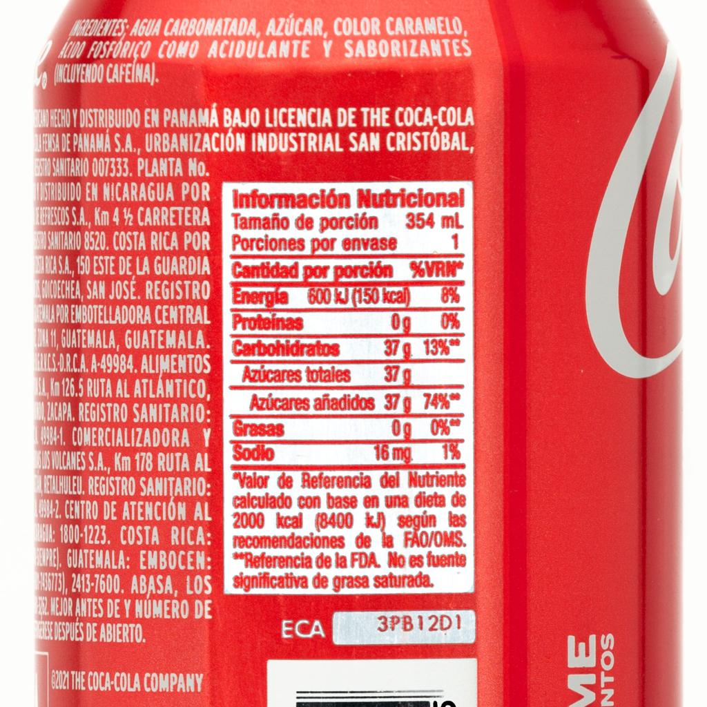 Coca Cola Regular en Lata 354mL / 11.97 oz